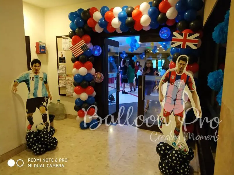 Royal Football Theme Decor in Bangalore Royal Football Theme Decor
